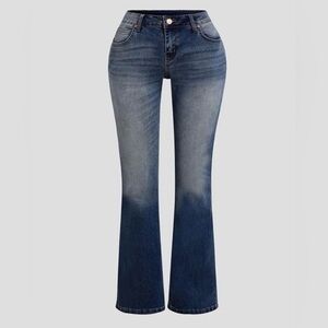 Flamingals Butt Lifting Bootcut Jeans Stretchy Casual Trendy Flare Jeans